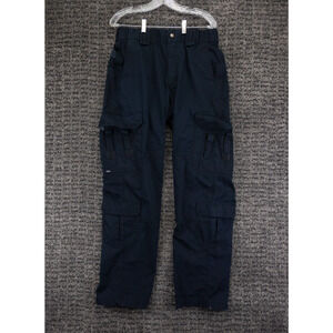 5.11 Tactical Pants Mens 31x34 (Tag 32x34) Blue Double Cargo Ripstop Workwear